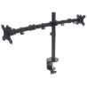 Soporte Monitor Manhattan Universal para 2 Monitores 13? a 32? Brazos Doble Articulación Color Negro