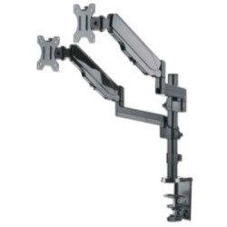 Soporte Monitor Manhattan Universal para 2 Monitores 17? a 32? Pistón Gas Hasta 8 Kg