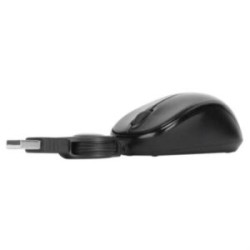 Mouse Targus BlueTrace Alámbrico Retráctil Compacto Color Negro