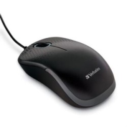 Mouse VERBATIM Silencioso Alámbrico Óptico – Negro
