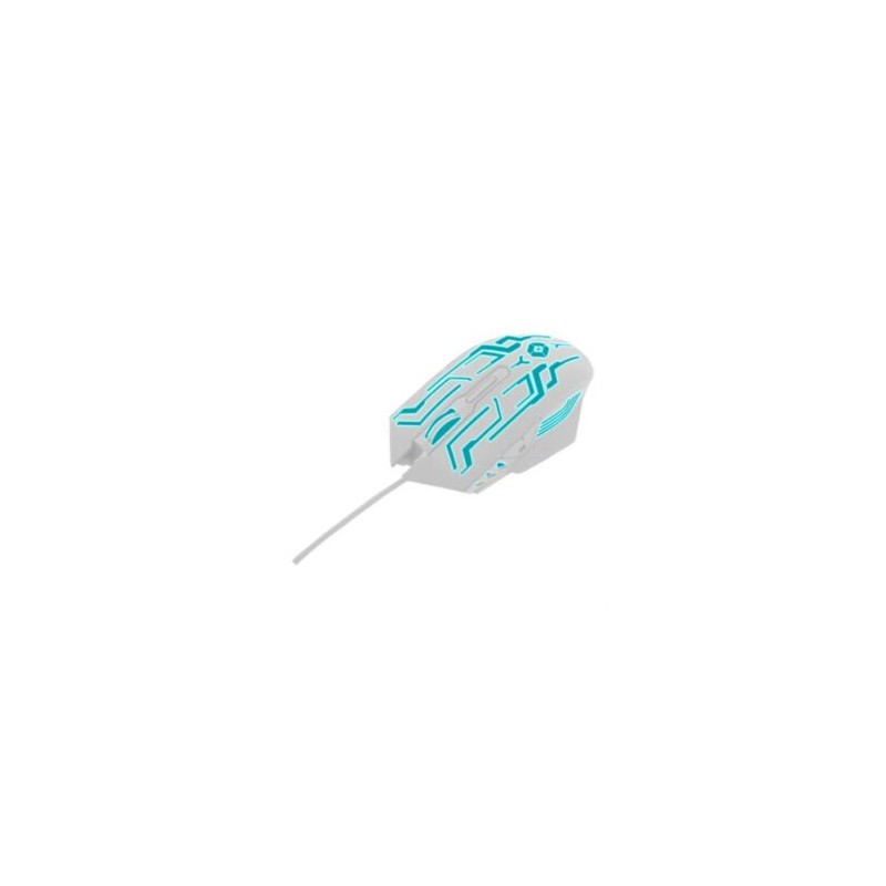 Mouse Vortred Legacy Gamer Alámbrico 6D 6 Botones RGB Rainbow Color Blanco