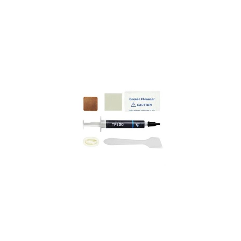 Pasta Térmica Game Factor TP300 2 gr 13.4W/M-k Kit Aplicador Pad Térmica Placa Cobre Gris