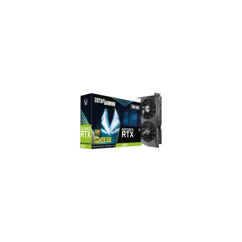 Tarjeta de Video Zotac Twin Edge GeForce RTX3060 12GB Dual Fan GDDR6 192-bit PCIe 4.0 3xDP 1xHDMI