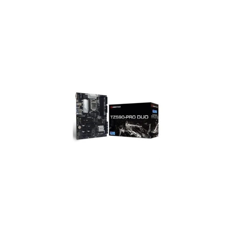 Tarjeta Madre Biostar TZ590PRO DUO 4xDDR4 128GB 3600Mhz PCIe 3.0 M.2 1xHDMI 1xVGA S 1200 Intel 10th 11th Gen ATX