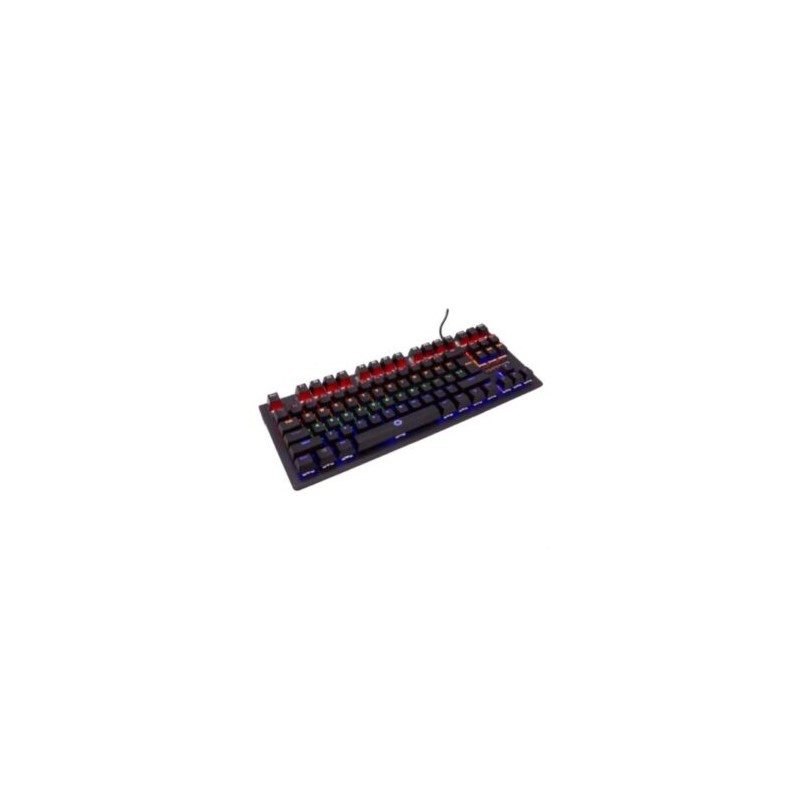 Teclado Gaming Vortred Alpha Mecánico Compacto LED/RGB Color Negro