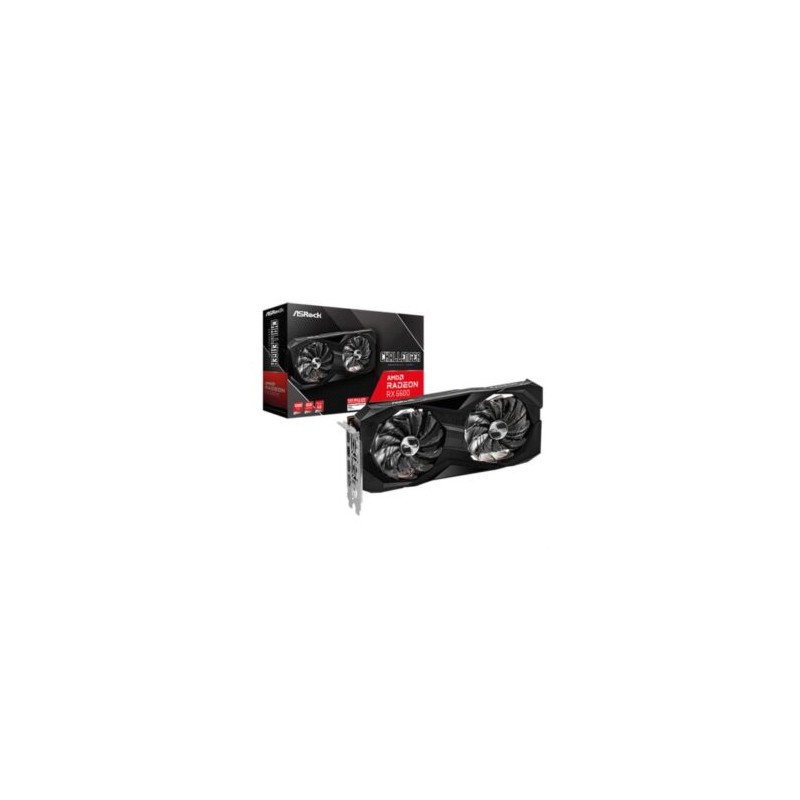 Tarjeta de Video AMD (D90)Asrock Challenger Radeon RX6600 8GB Dual Fan GDDR6 PCIe 4.0 1xHDMI 3xDP