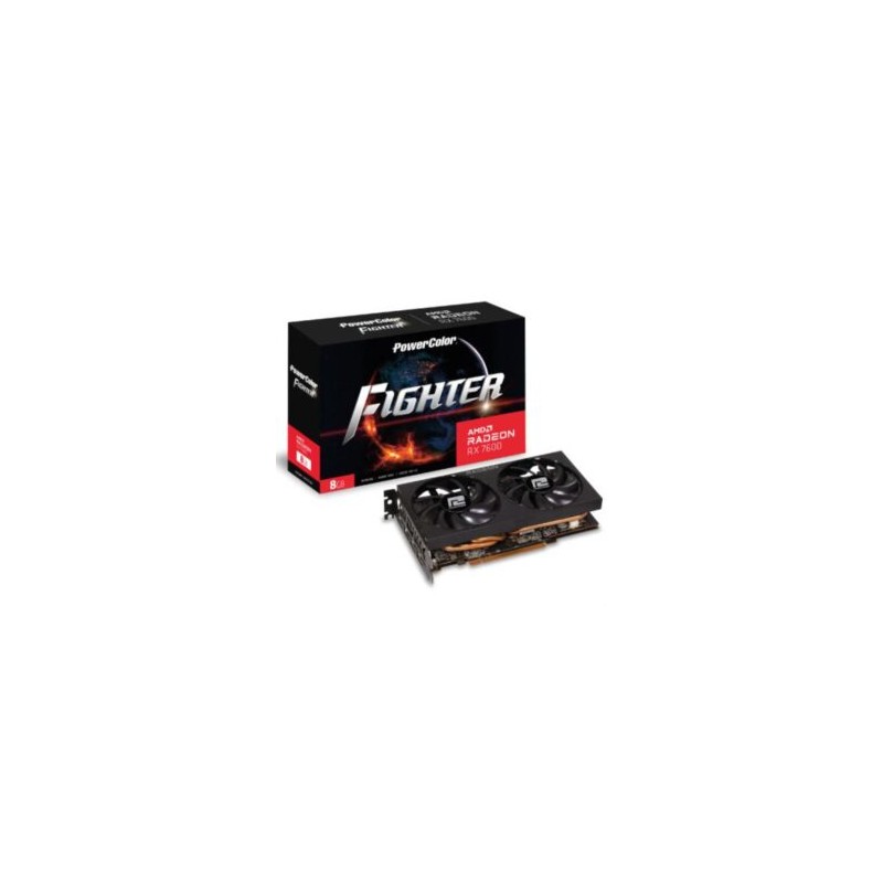 Tarjeta de Video AMD PowerColor Fighter Radeon RX7600 8GB Dual Fan GDDR6 PCIe 4.0 128-bit 1xHDMI 3xDP