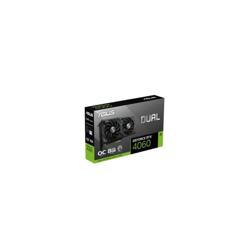 Tarjeta de Video Asus Dual GeForce RTX4060 OC 8GB Dual Fan GDDR6 PCIe 4.0 1xHDMI 3xDP