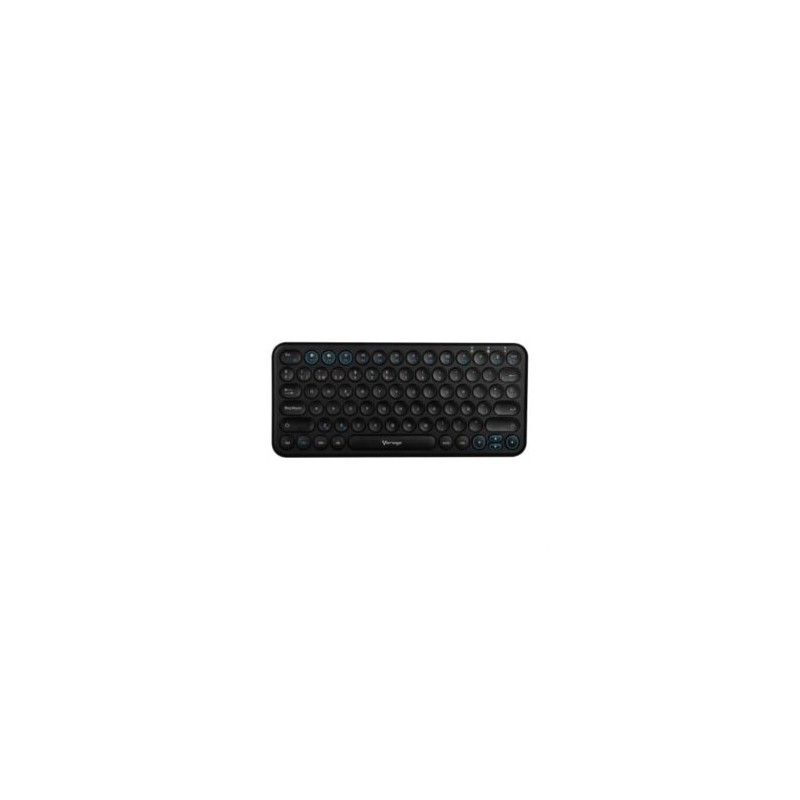 TECLADO VORAGO KBW-400 SLIM REGARGABLE TIPO C 2 BLUETOOTH + WIRELESS NEGRO