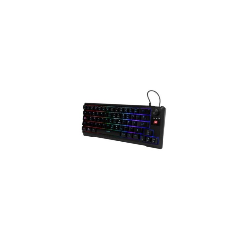 Teclado Vorago Start The Game KB-506 Multimedia TKL Factor 65% RGB Alámbrico Anti-Ghosting USB Color Negro