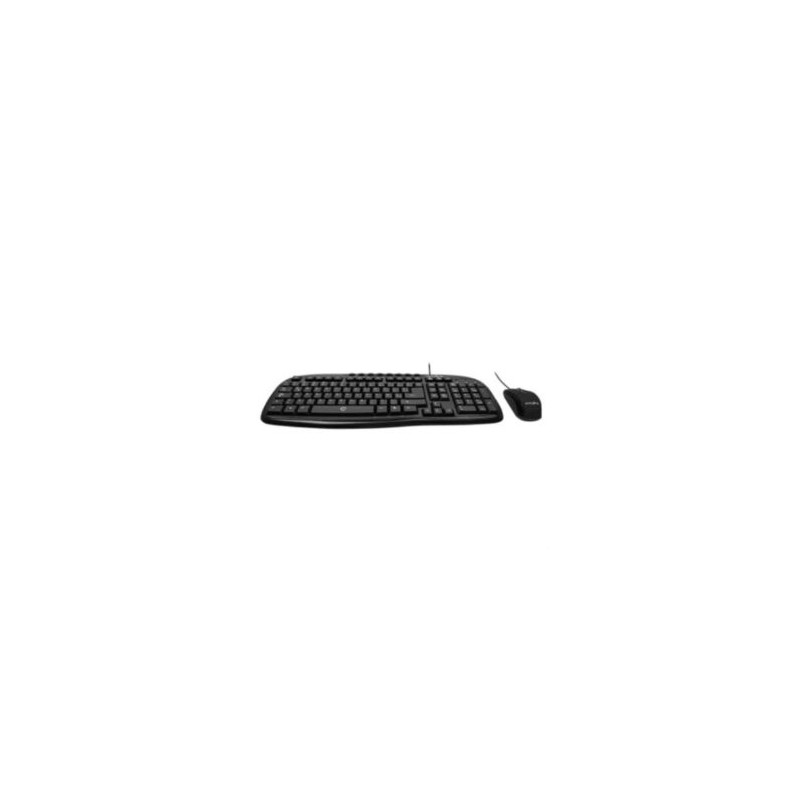 Teclado y Mouse Easy Line Alámbrico Balance USB Color Negro