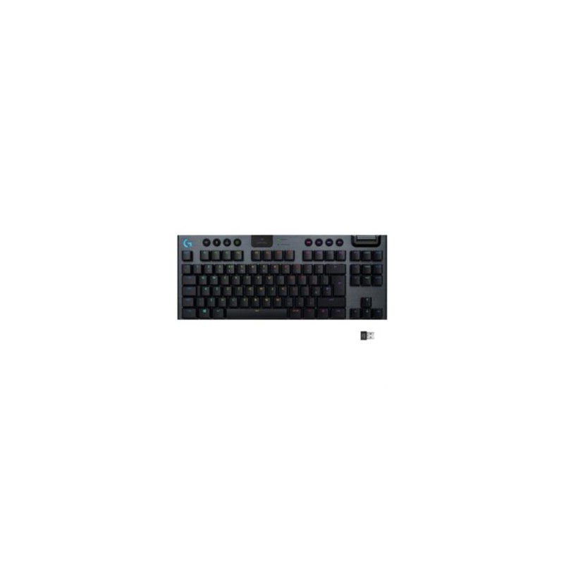 Teclado Logitech G915 TKL Mecánico RGB Inalámbrica Lightspeed Gaming sin Teclado Numérico Color Negro