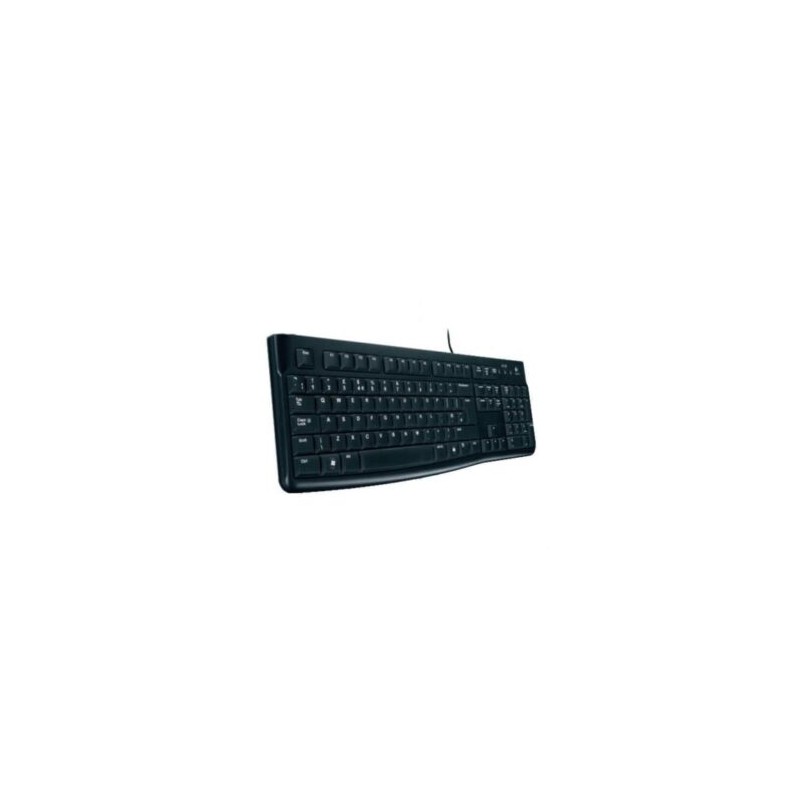 Teclado Logitech K120 Negro USB Antisalpicaduras