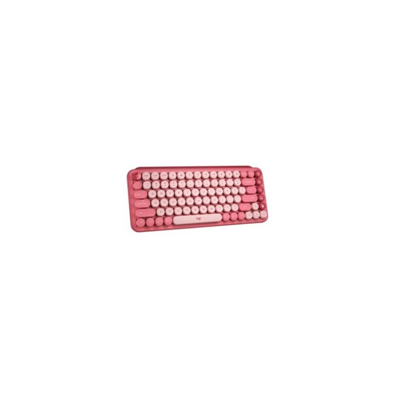 Teclado Logitech Pop Mecánico Teclas Emoji Personalizables Color Rosa Coral