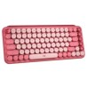 Teclado Logitech Pop Mecánico Teclas Emoji Personalizables Color Rosa Coral