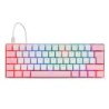 Teclado Mecánico Game Factor KBG560 RGB Teclas Extras Pink Red Intercambiables Red Switch USB Color Blanco