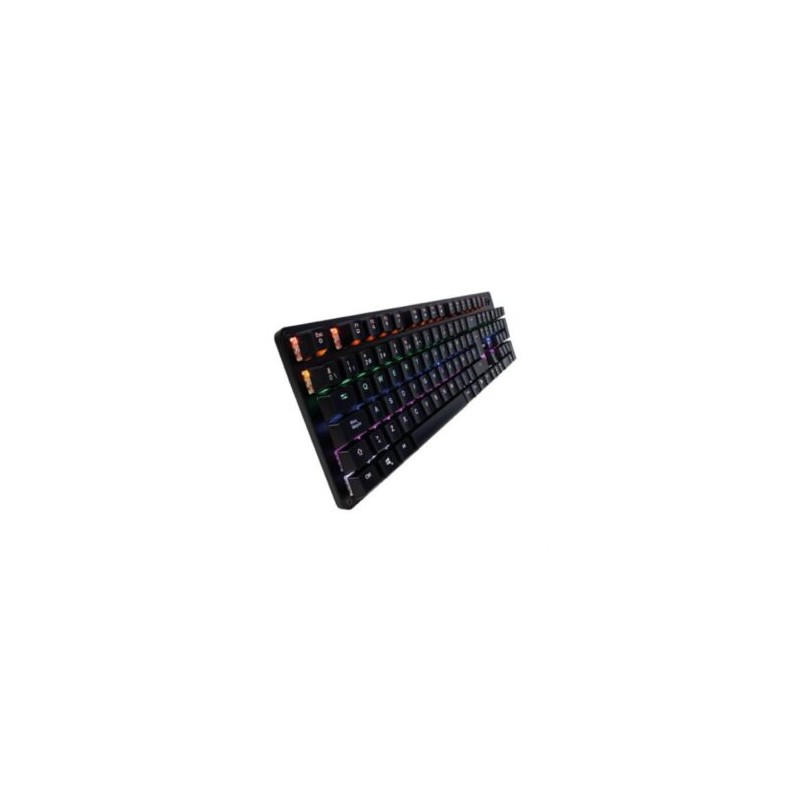 Teclado Mecánico Vorago Game Factor KBG400-BL Rainbow Switch Rojo USB Color Negro