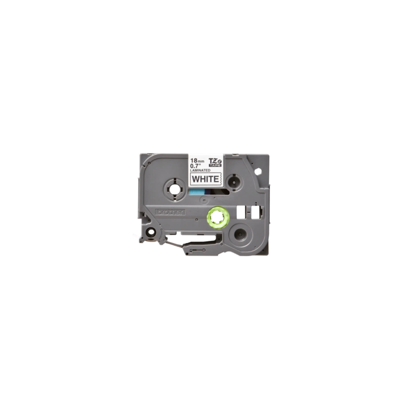 Cinta Brother TZE241 Laminada Negro sobre Blanco 18mmx8m PT300/310B/330/530