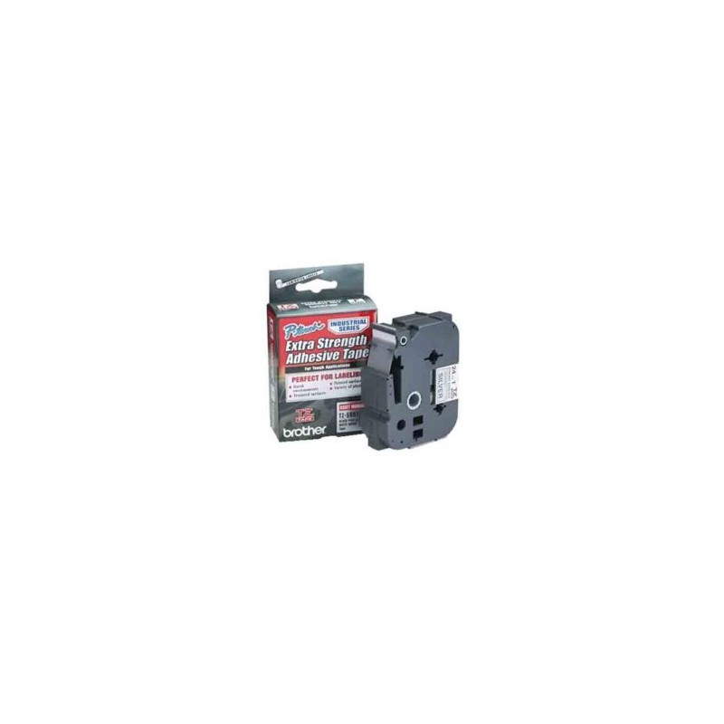Cinta Brother TZES951 Laminada Texto Negro Fondo Plata Mate 24mmx8m