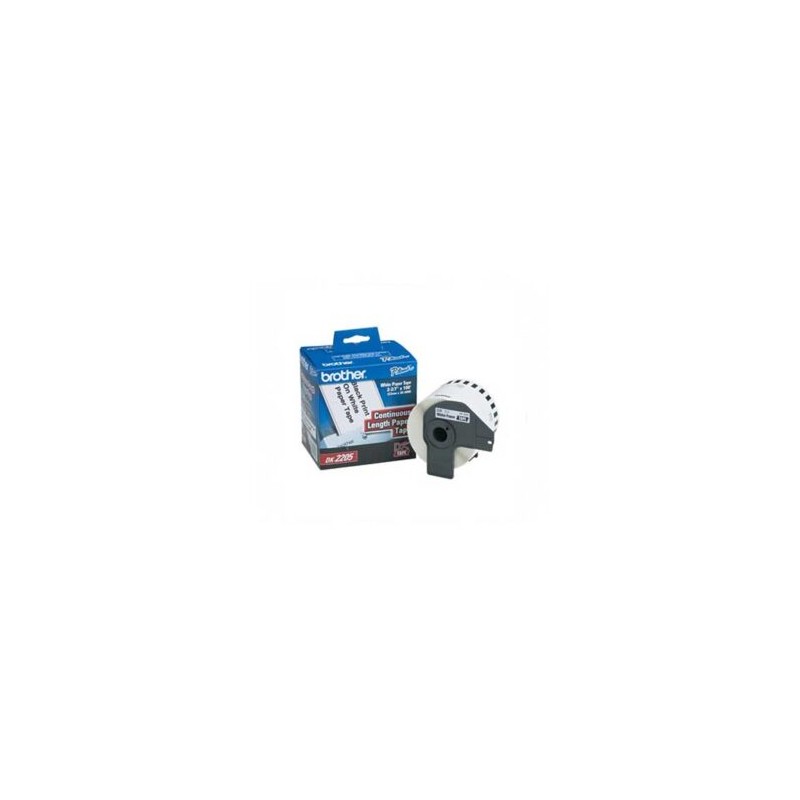 Cinta Etiquetadora Brother DK2205 Papel Blanco Continuo 62mmx30.4m QL550