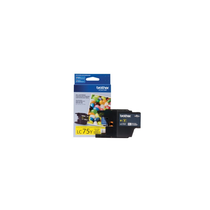 Tinta Brother LC75Y Rendimiento 600 Páginas MFCJ6710 Color Amarillo