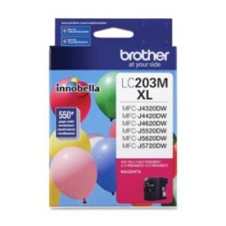 Tinta Brother  LC203M Rendimiento 550 Páginas MFCJ4420DW/MFCJ4620DW Color Magenta