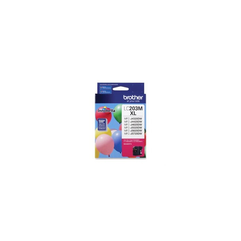 Tinta Brother  LC203M Rendimiento 550 Páginas MFCJ4420DW/MFCJ4620DW Color Magenta