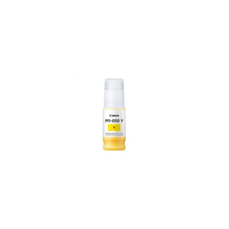 Tinta Canon PFI-050 Y a Base de Pigmentos 70ml para imagePROGRAF TC-20 Color Amarillo