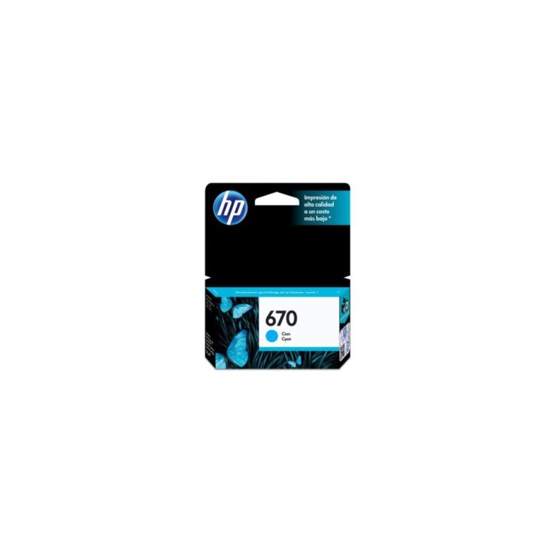 TINTA HP 670 CYAN