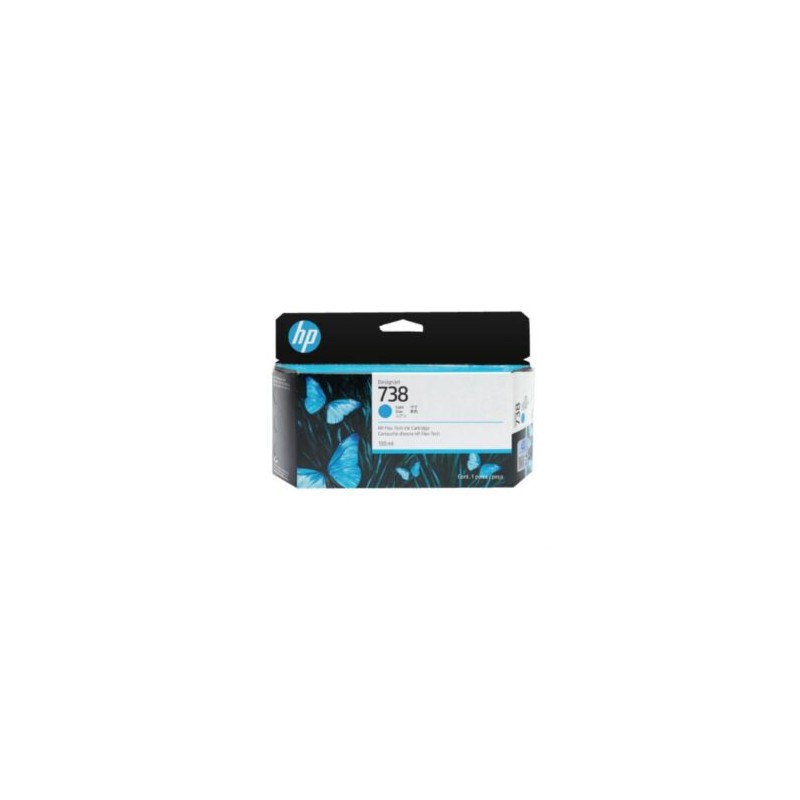 Tinta HP DesignJet 738 130ml Color Cian