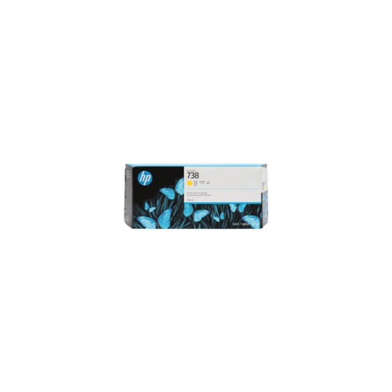 Tinta HP DesignJet 738 300ml Color Amarillo