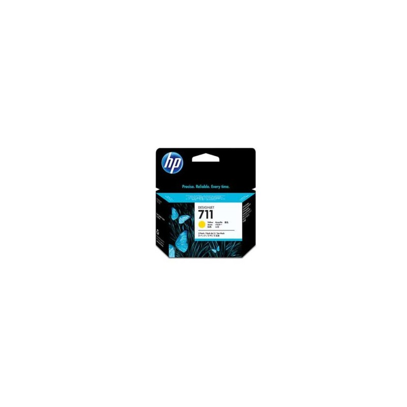 TINTA HP LF 711 AMARILLO 3PACK DESIGNJET