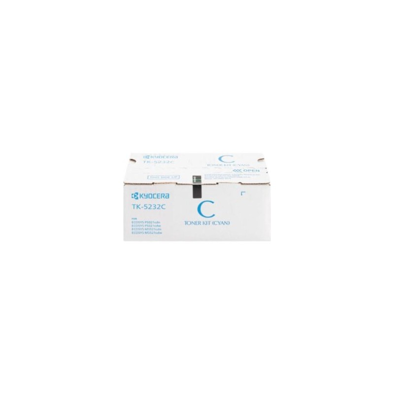 Tóner Kyocera TK-5232C Alta Capacidad 2.2K Páginas Compatible P5021cdn/P5021cdw/M5521cdn/M5521cdw Color Cian