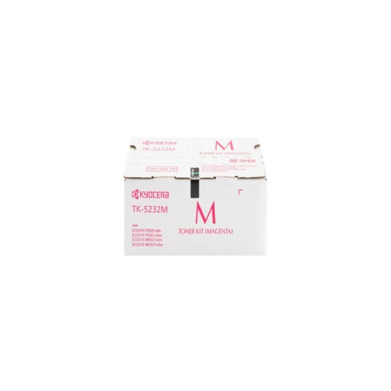 Tóner Kyocera TK-5232M Alta Capacidad 2.2K Páginas Compatible P5021cdn/P5021cdw/M5521cdn/M5521cdw Color Magenta