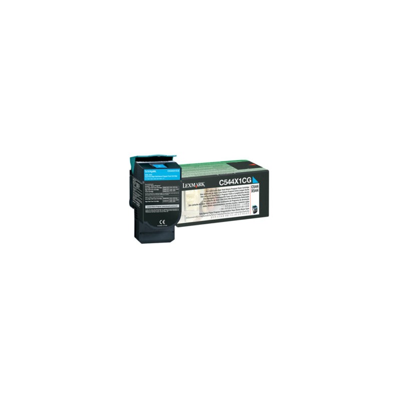 Tóner Lexmark C544N Alto Rendimiento Retornable Color Cian
